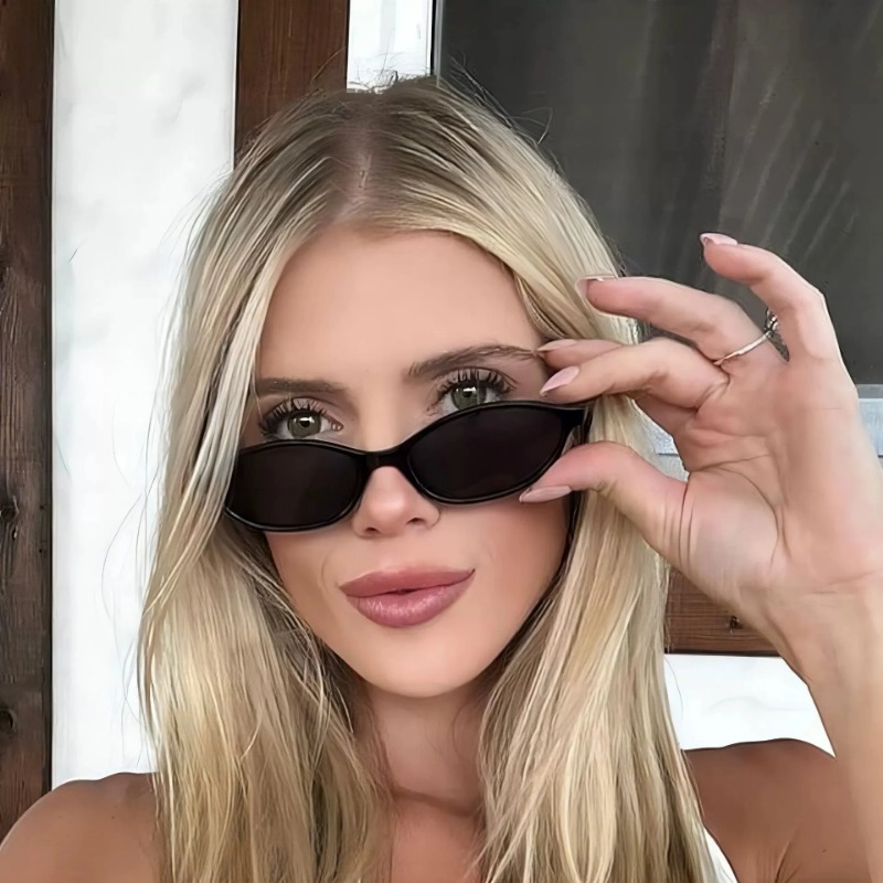 Kacamata Hitam Oval Kecil Retr - Sunglasses Cat Eye ulasan dan harga