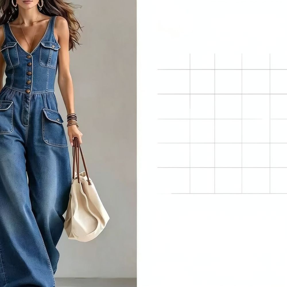 Jumpsuit denim kasual wanita,  - Jumpsuit Linen Relaxed ulasan dan harga