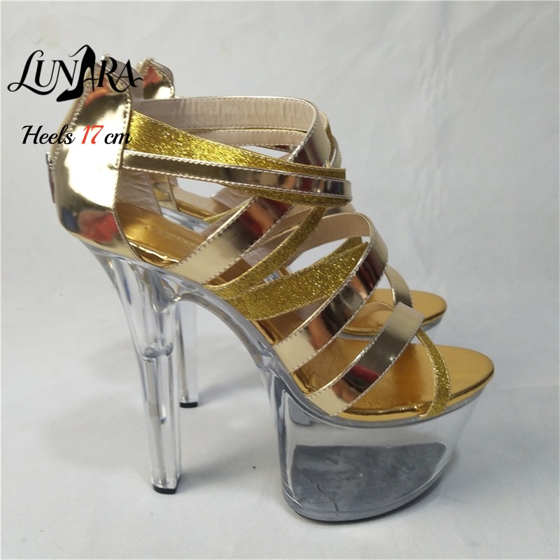Sandal Stiletto Platform Emas  - Sandal Strappy Heeled ulasan dan harga