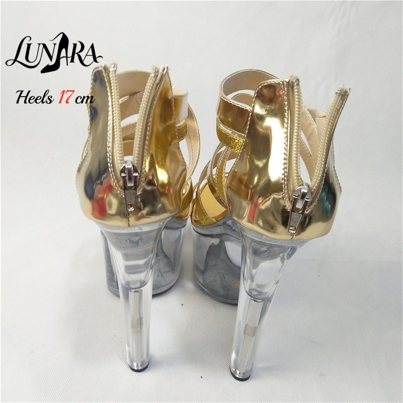 Sandal Stiletto Platform Emas  - Sandal Strappy Heeled ulasan dan harga
