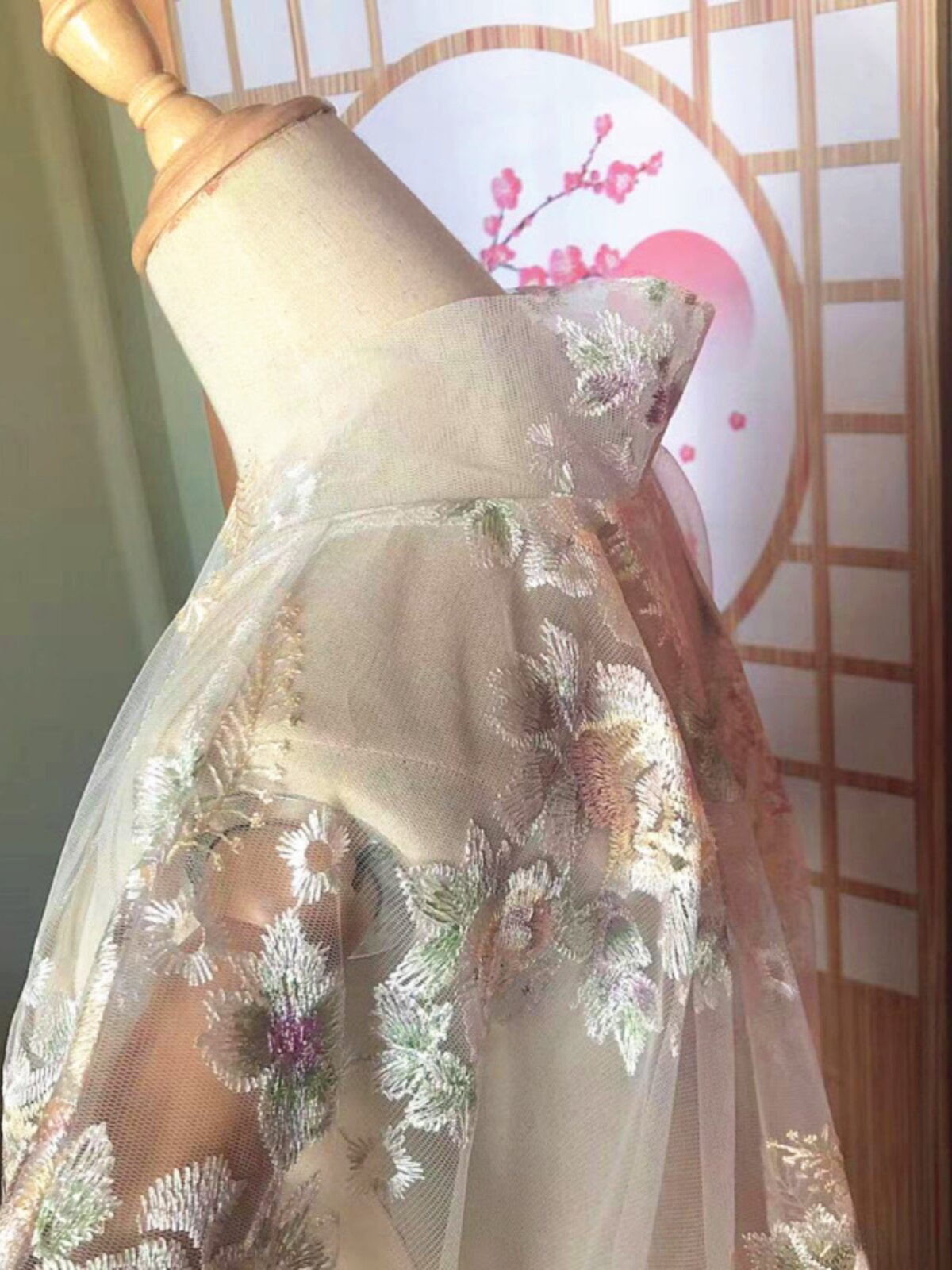 Kimono Bordir Bunga Transparan - Kimono Sheer Floral ulasan dan harga