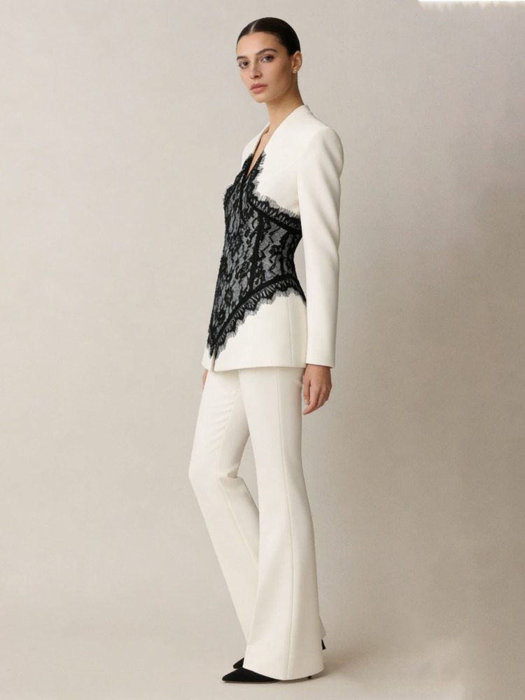Setelan Blazer dan Celana Flar - Linen Pant Wide ulasan dan harga