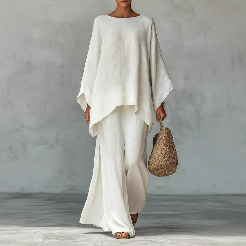 Setelan Kasual Wanita Terbaru, - Linen Pant Wide ulasan dan harga