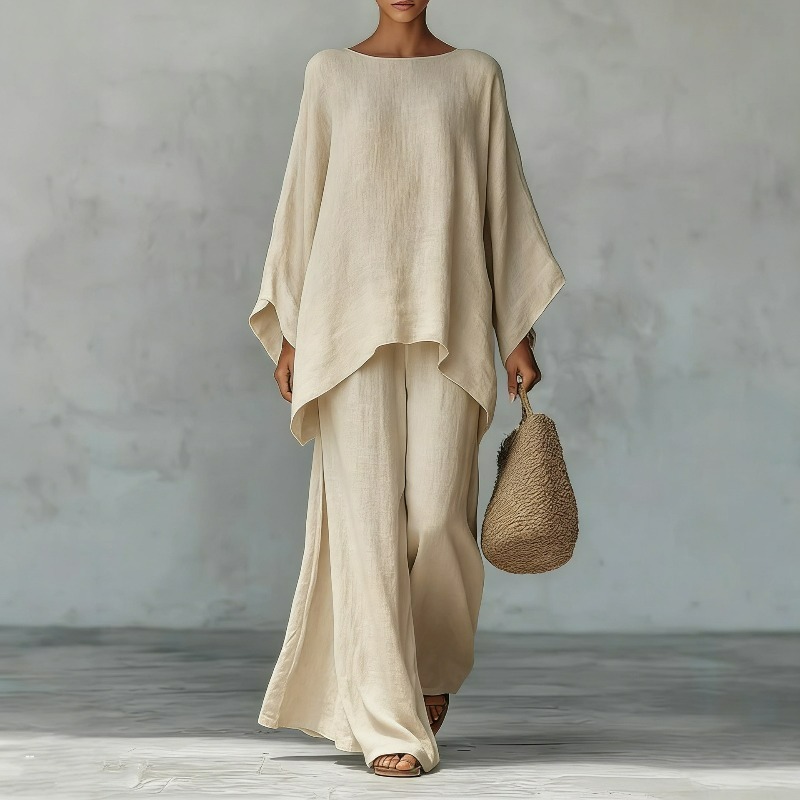 Setelan Kasual Wanita Terbaru, - Linen Pant Wide ulasan dan harga