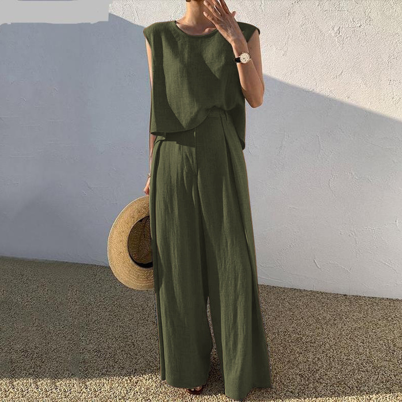 2 set pakaian wanita 2026 Musi - Linen Pant Wide ulasan dan harga