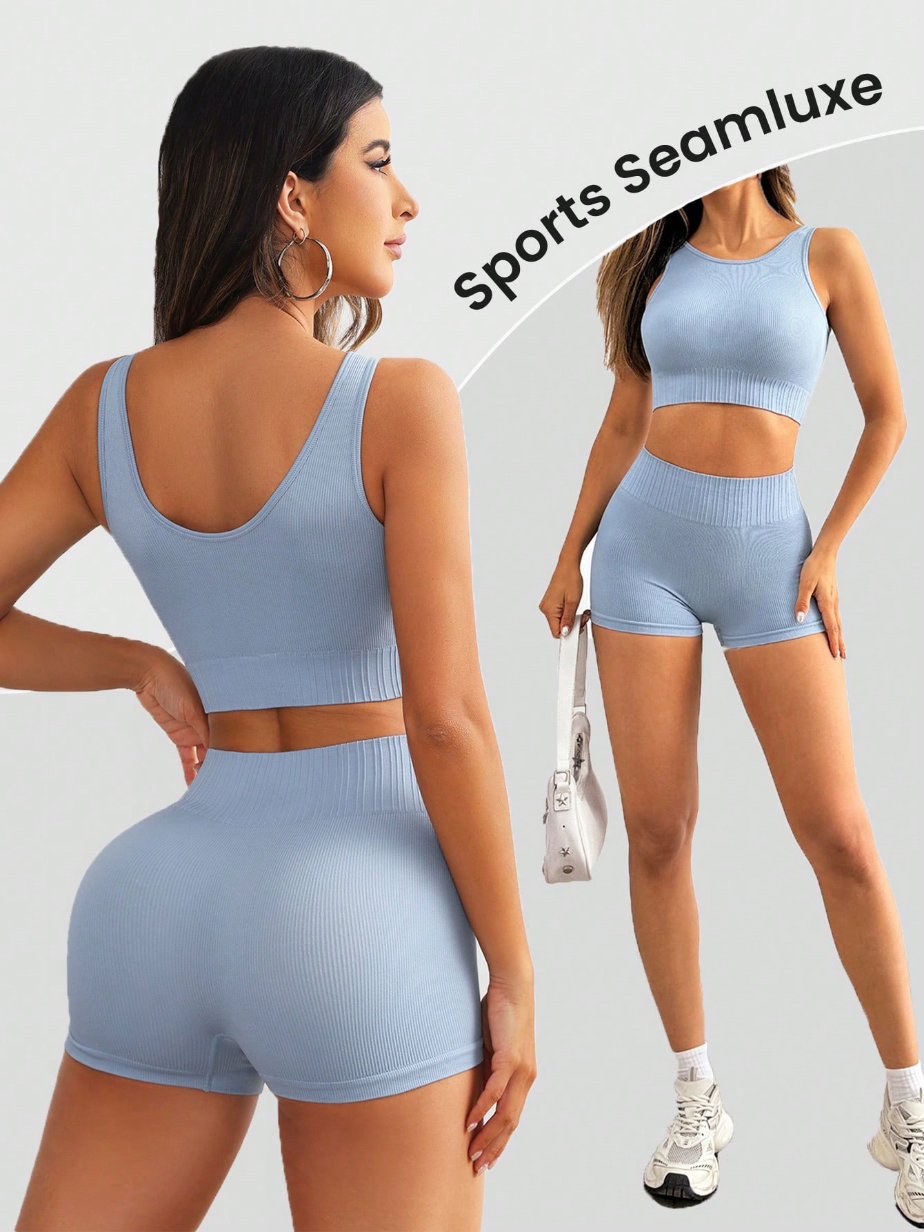Set Yoga Wanita Tanpa Jahitan  - Crop Top Crochet ulasan dan harga